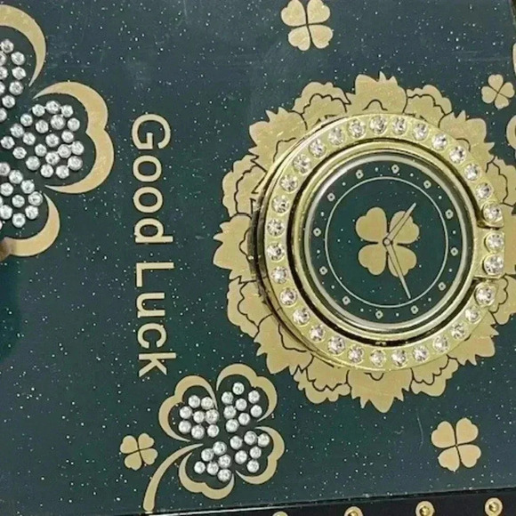 Iphone 11 6.5 Good Luck Irish Phone Case Clover Leaf Green Gold - Picture 6 of 6